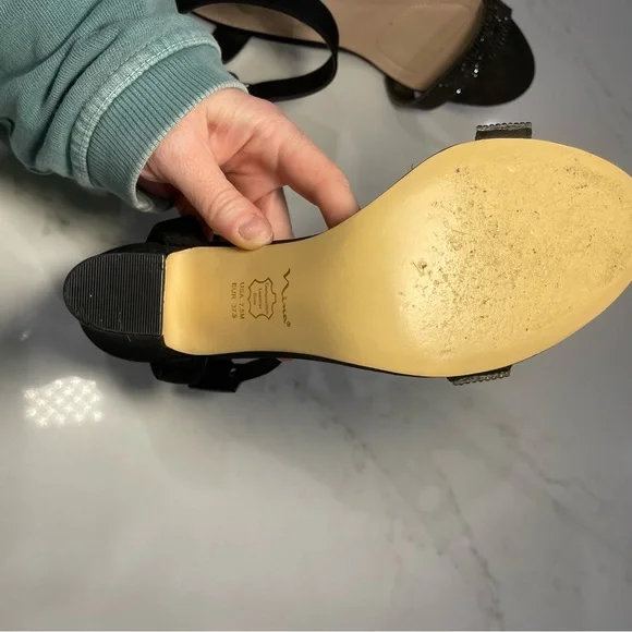 Nina Black Sparkling Heels - Picture 13 of 16